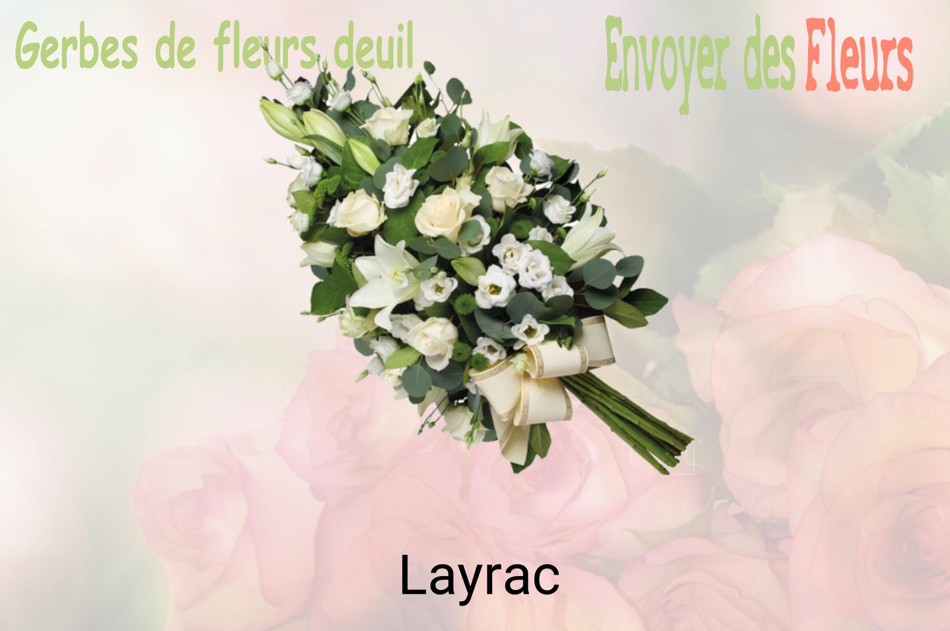 Gerbe de fleurs de deuil livrée à Layrac